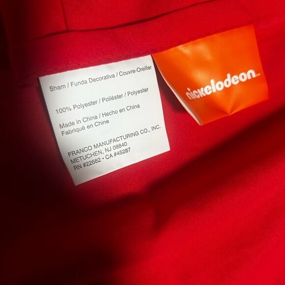 Nickelodeon Red Pillowcase. Standard size. NEW. Multiple available. - Picture 3 of 3